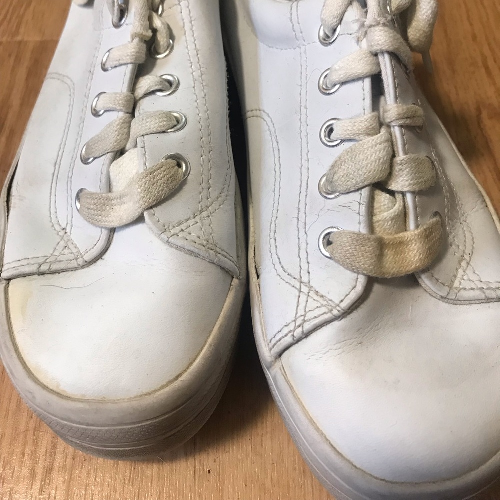 White tennis shoe platforms